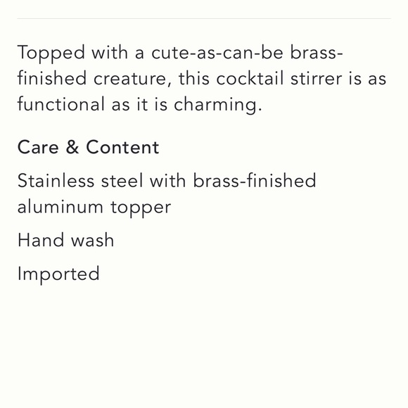 Anthropologie Spring Bunny Rabbit Cocktail Spoon Stirrer Silver & Gold Easter - Picture 8 of 9